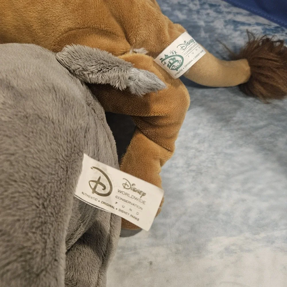 Disney Worldwide Conservation Fund Lion & Elephant Plush Disney Parks Safari Lot